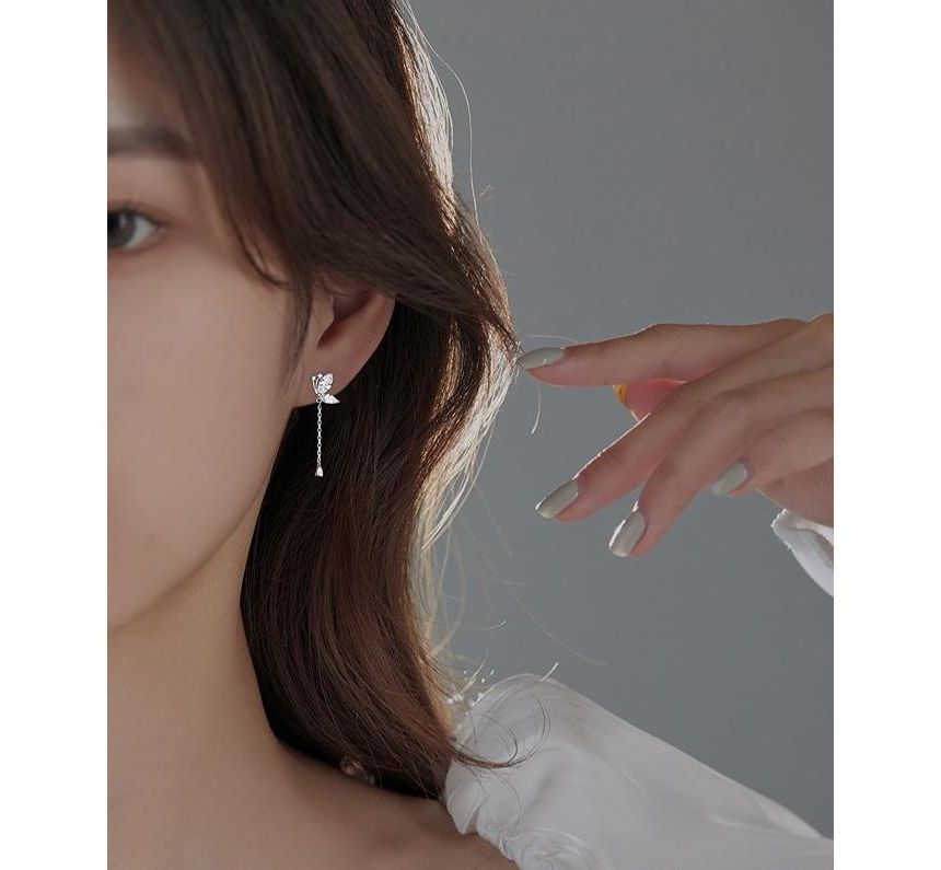 Sterling Silver Dangle Earring Butterfly