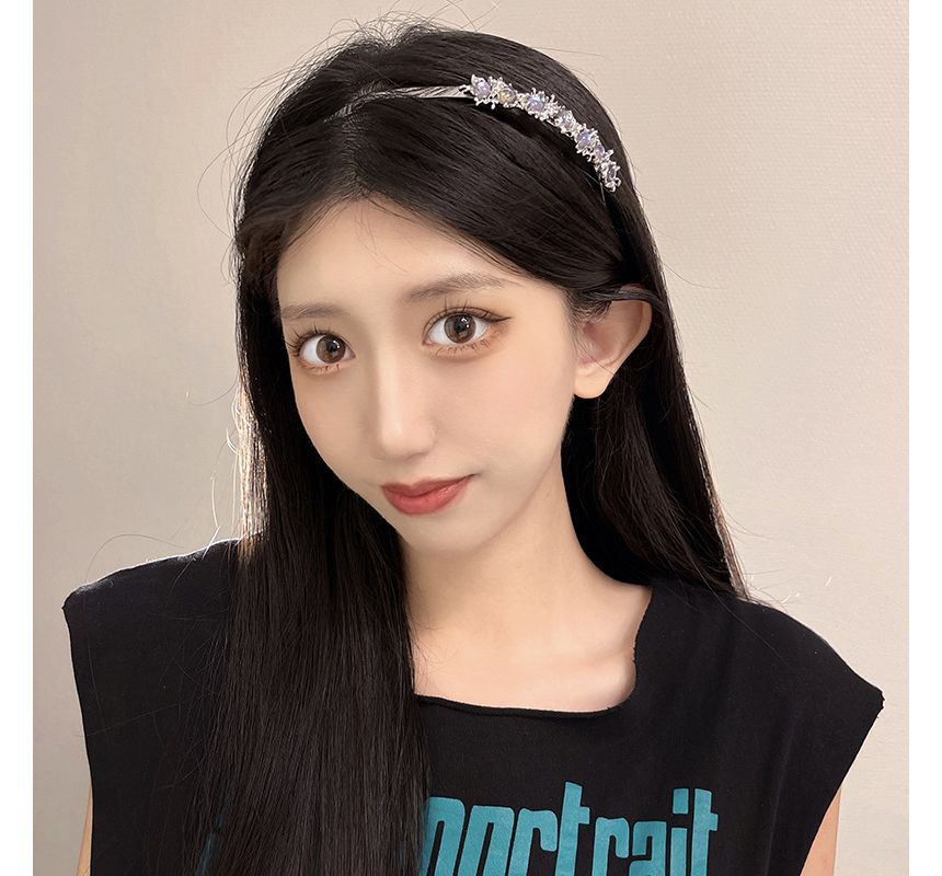 Headband Thin Moonstone Faux