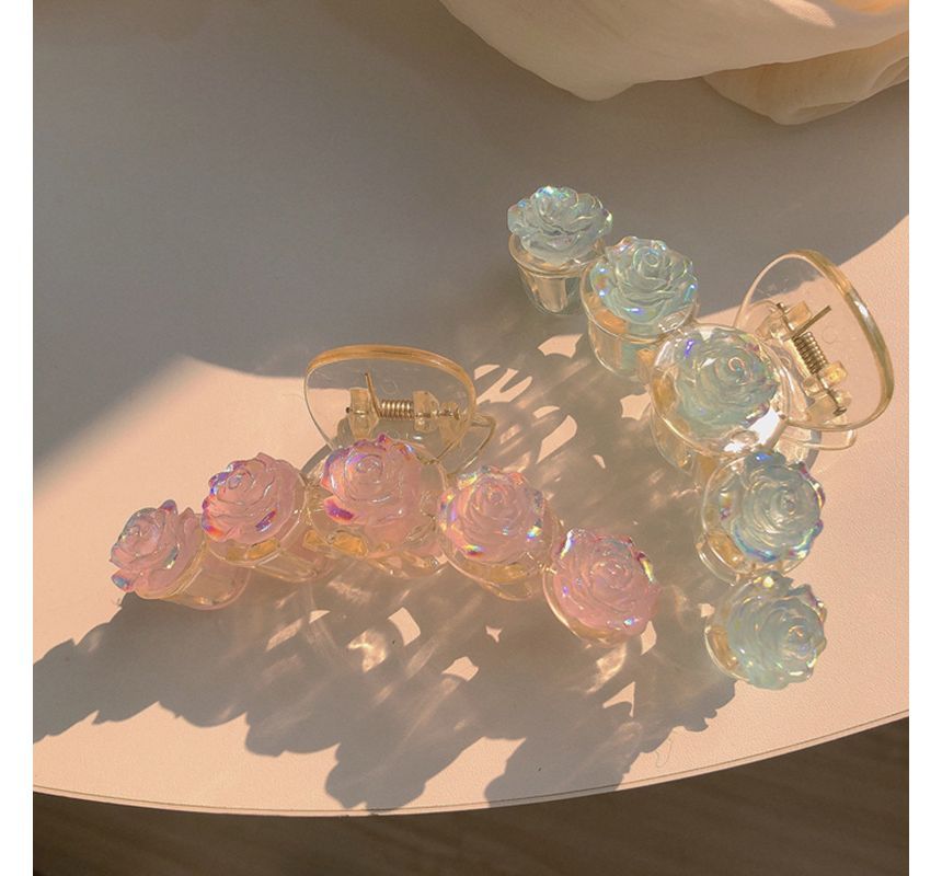 Iridescent Rose Hair Claw