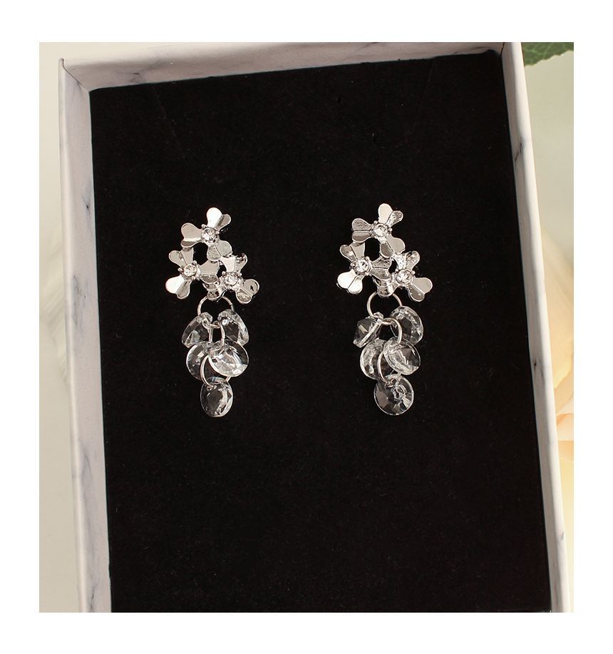 Earring Alloy Dangle Crystal Faux Grapes