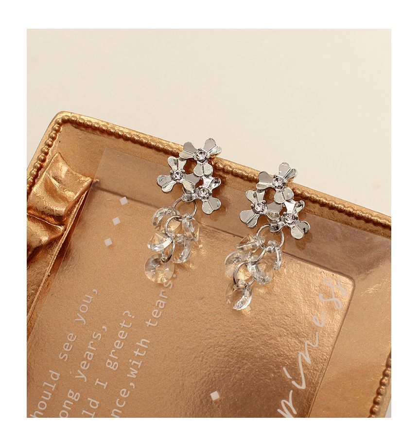 Earring Alloy Dangle Crystal Faux Grapes