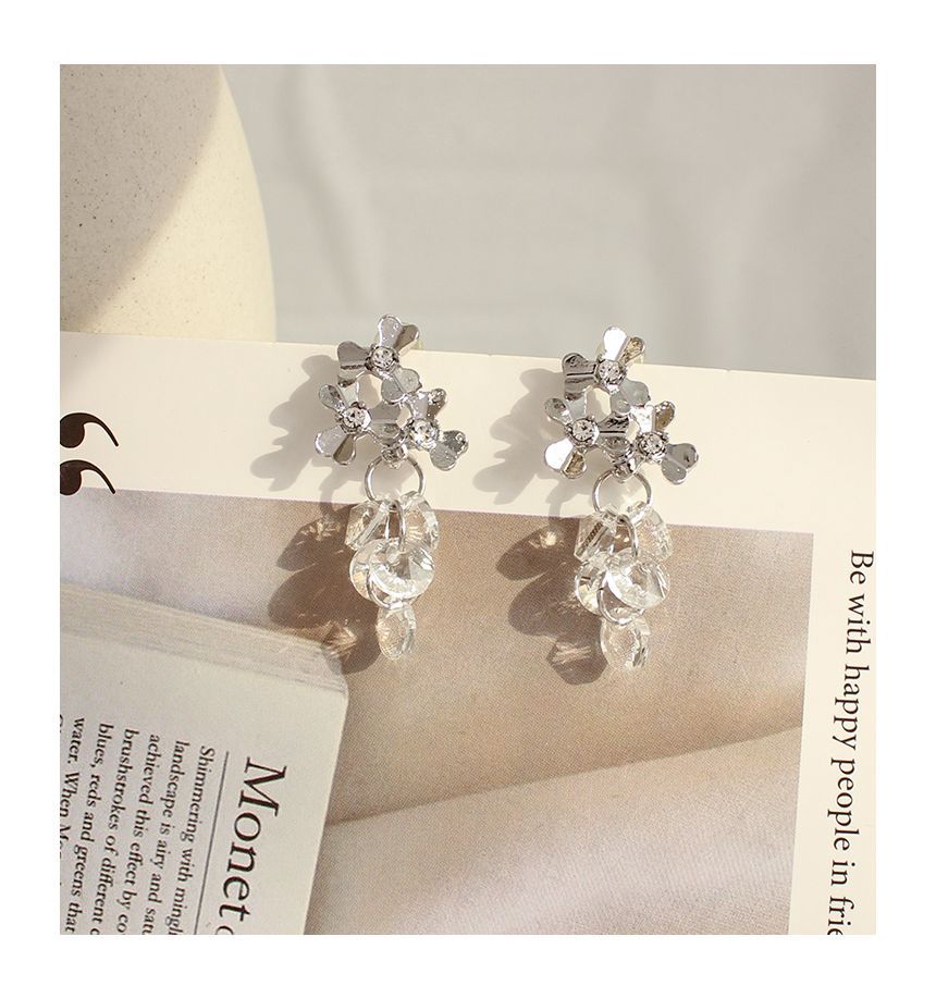Earring Alloy Dangle Crystal Faux Grapes