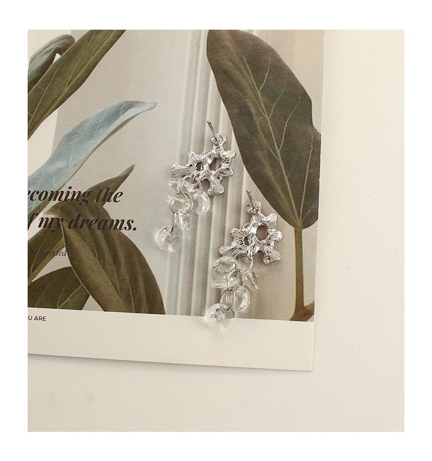 Earring Alloy Dangle Crystal Faux Grapes