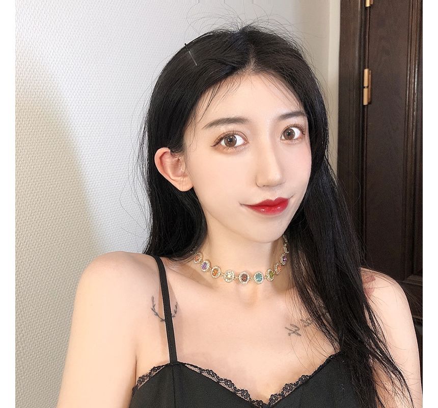 Alloy Choker Rhinestone
