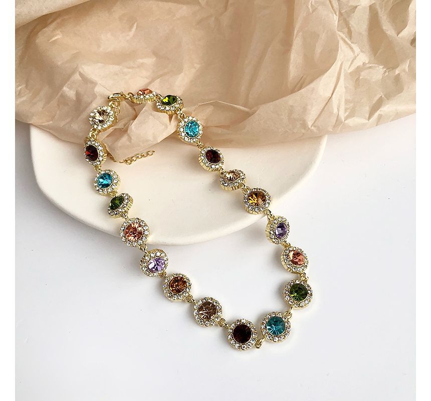 Alloy Choker Rhinestone