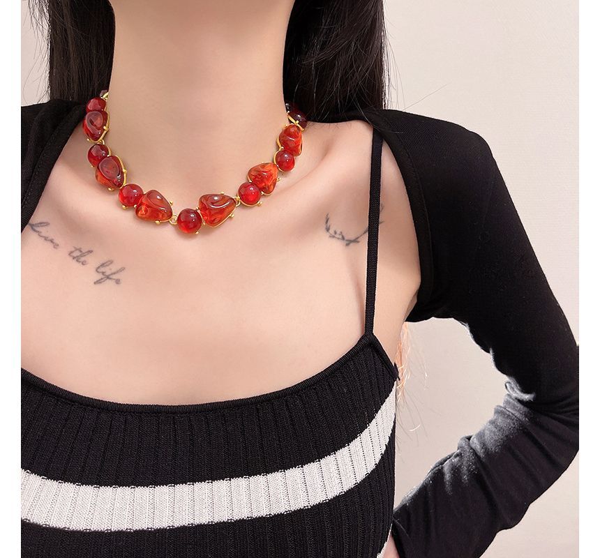 Choker Alloy Crystal Faux