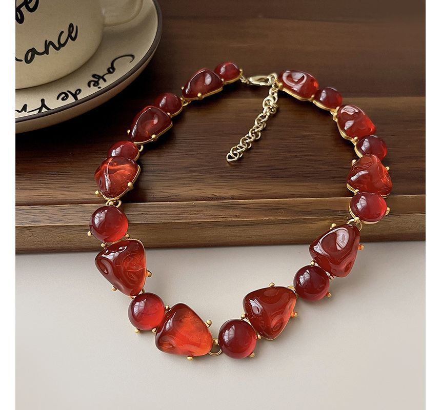 Choker Alloy Crystal Faux