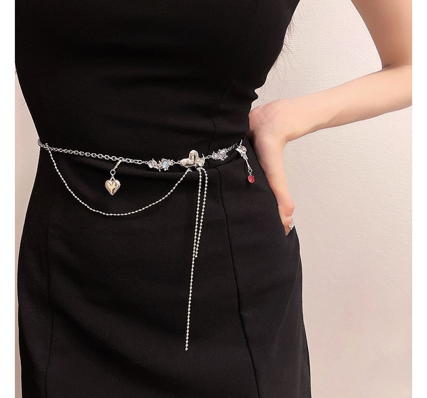 Heart Alloy Moonstone Waist Belt Chain