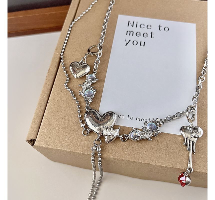 Heart Alloy Moonstone Waist Belt Chain