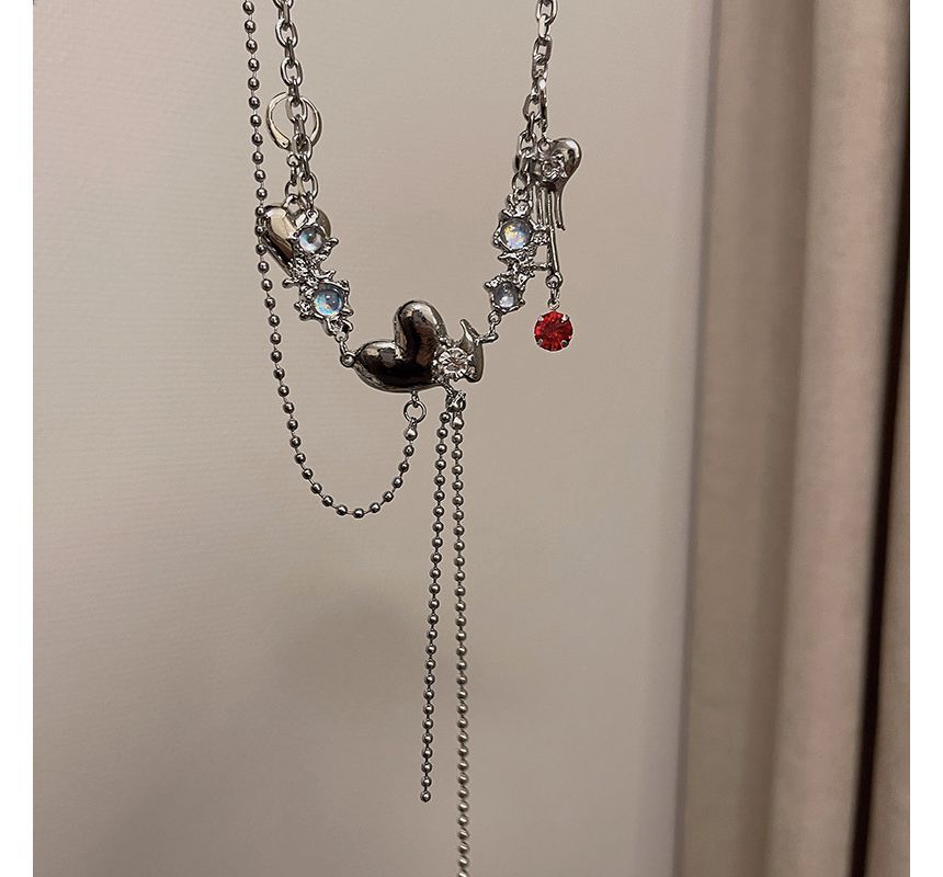 Heart Alloy Moonstone Waist Belt Chain