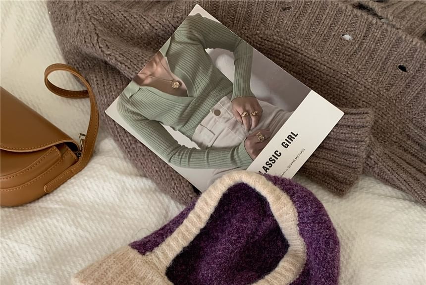 Knit Contrast Balaclava Trim