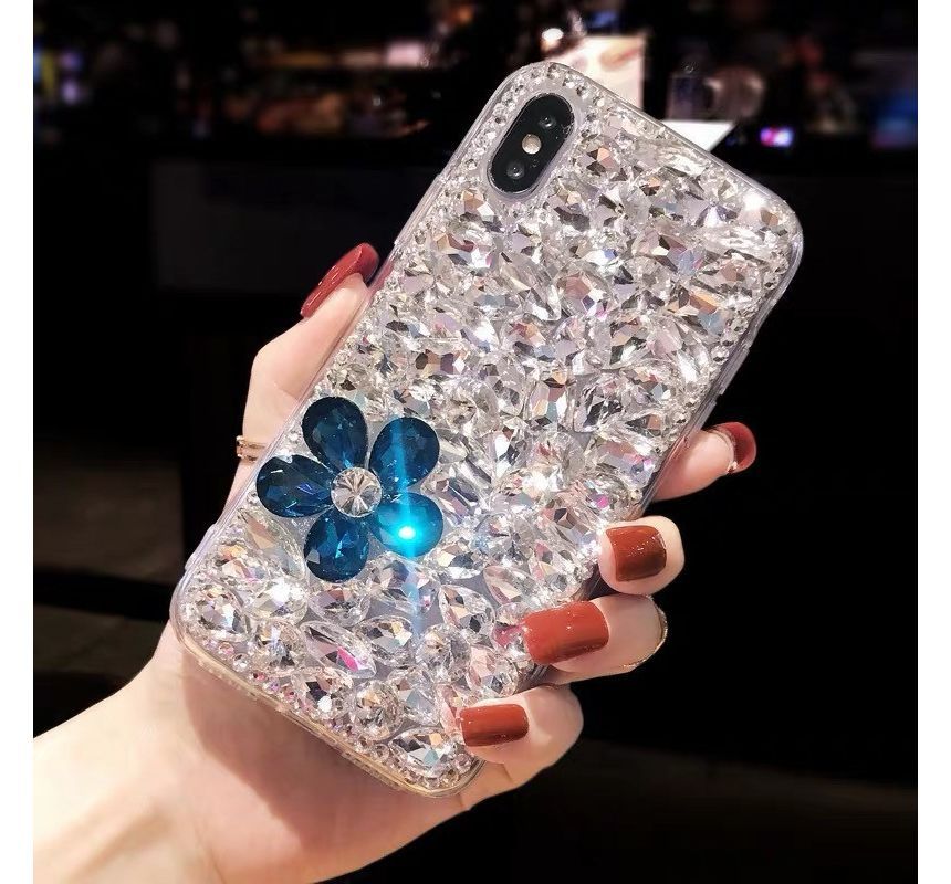Rhinestone Floral Case Phone
