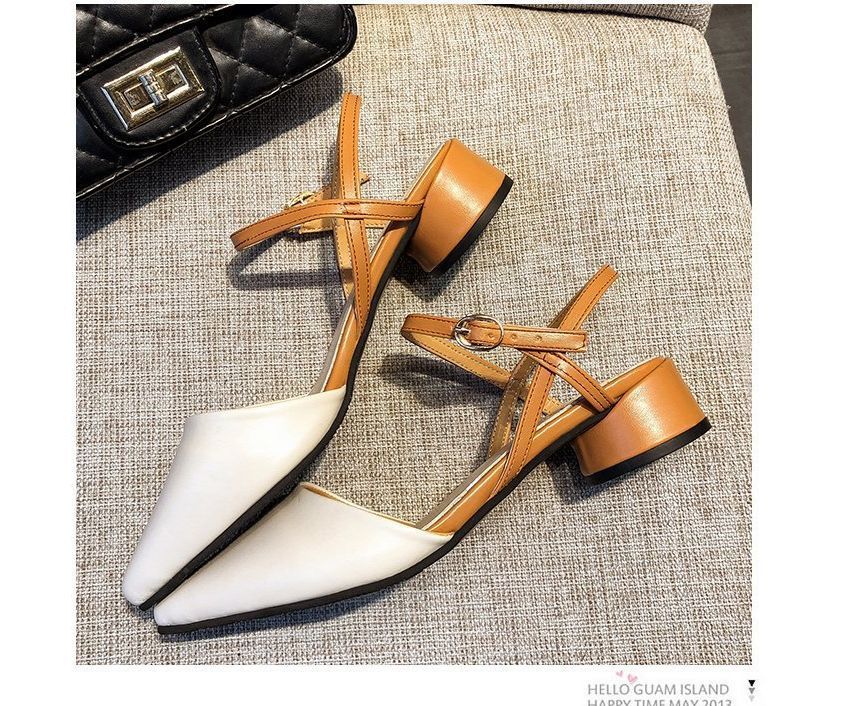 Heel Sandals Chunky Slingback