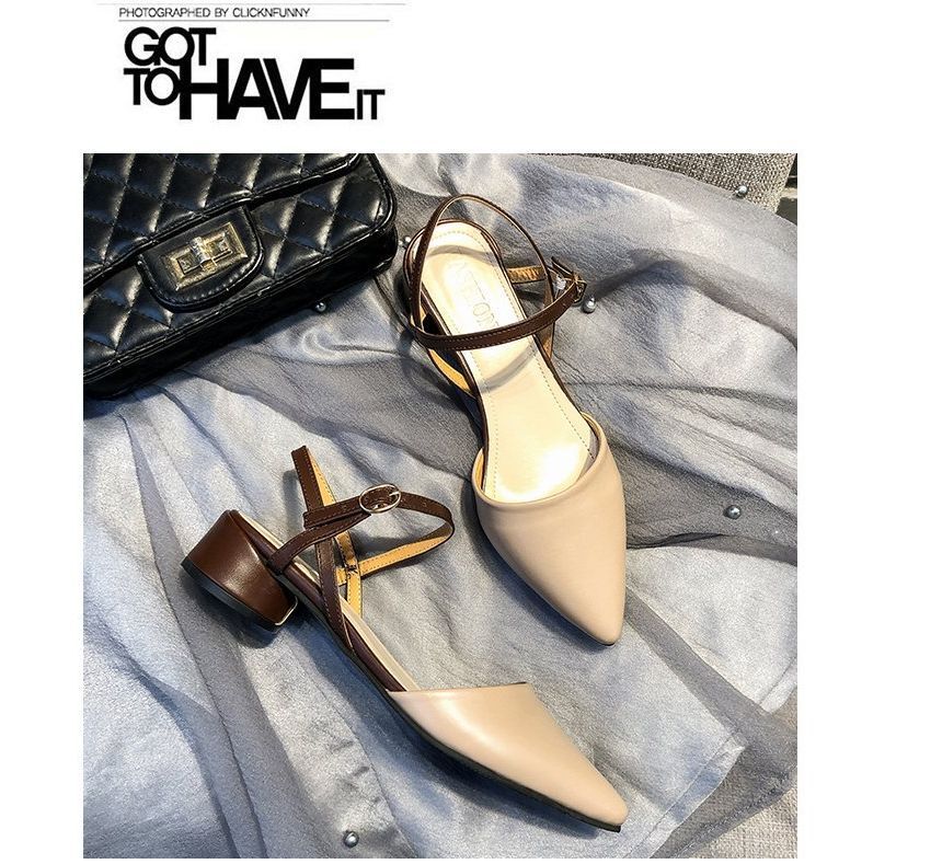 Heel Sandals Chunky Slingback