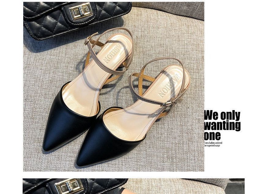 Heel Sandals Chunky Slingback