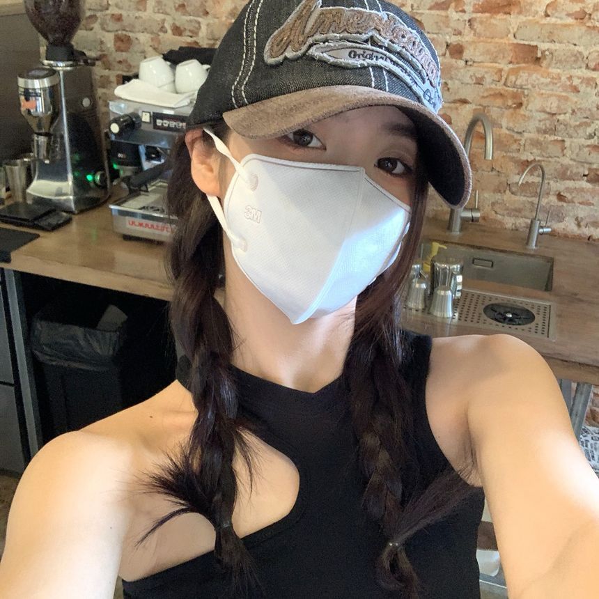 Cap Letter Embroidered Denim Baseball Two-Tone