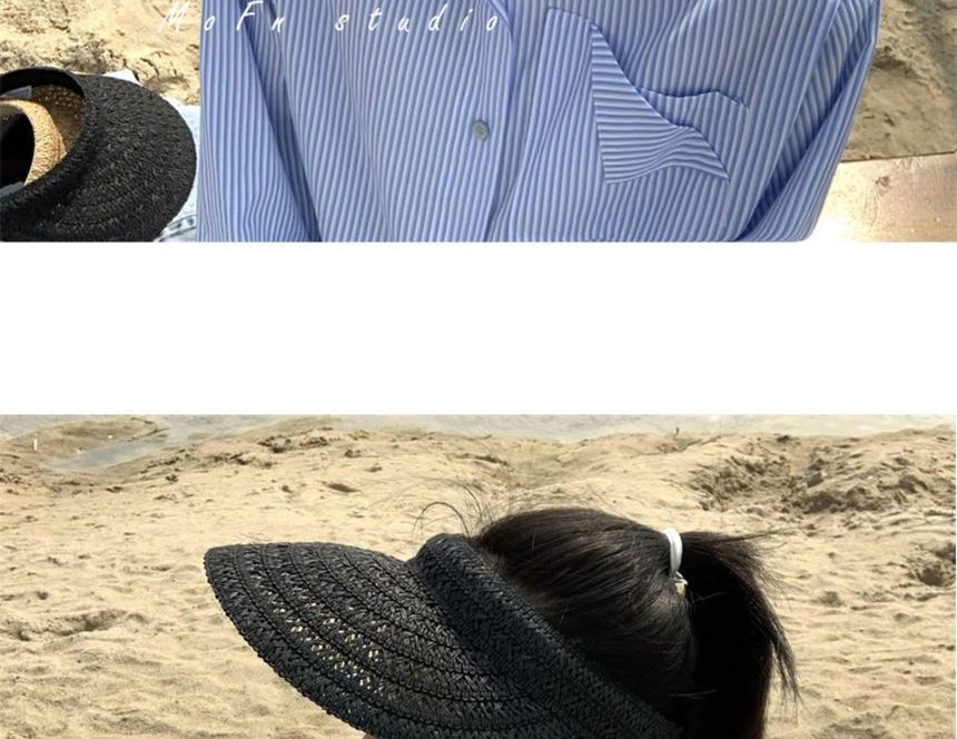 Plain Straw Visor Sun