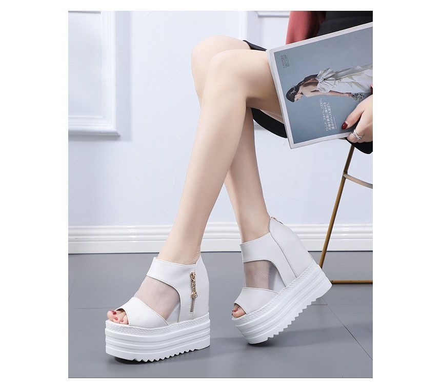Sheer Sandals Wedge Platform
