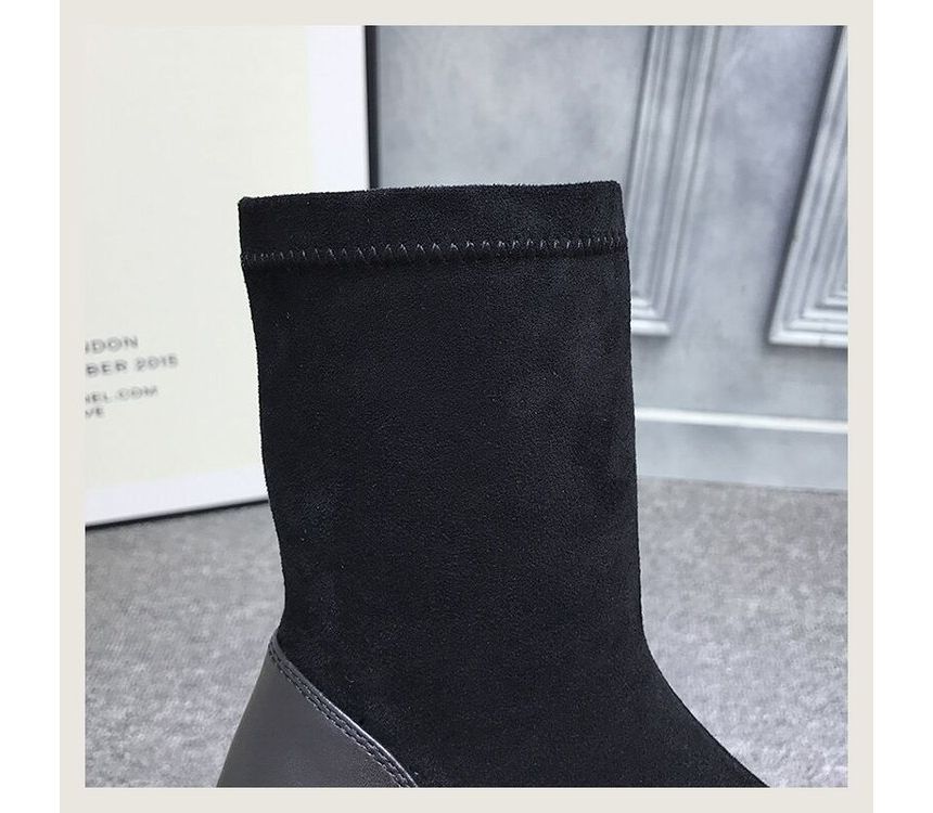 Short Boots Heel Block Platform
