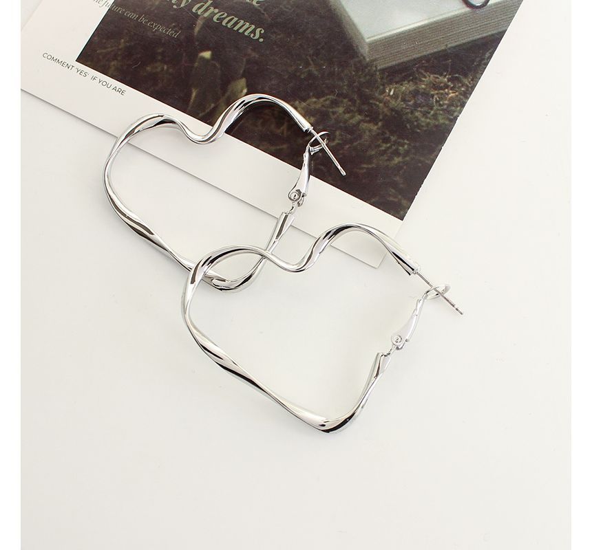 Earring Clip-On / Heart Hoop