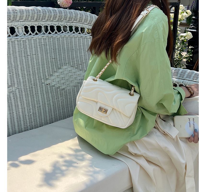 Crossbody Flap Leather Bag Faux