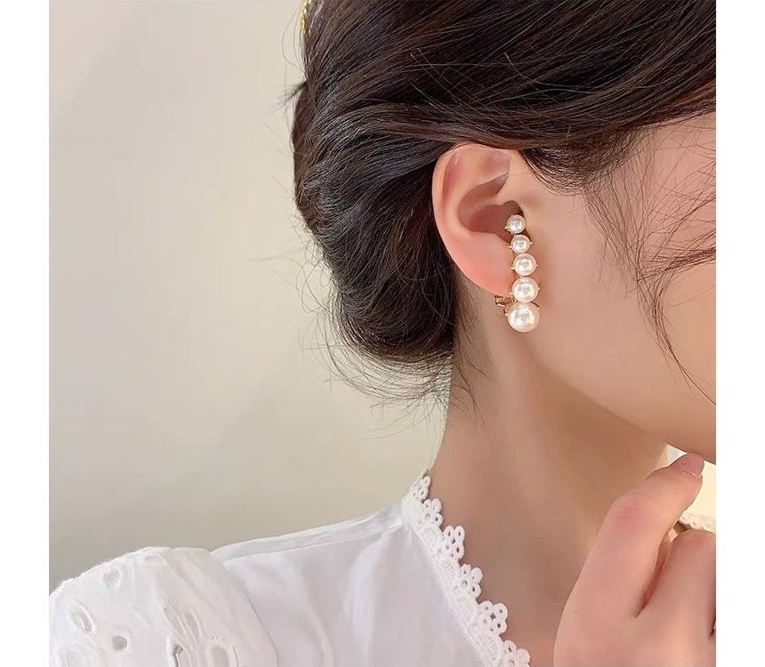 Faux Alloy Earring Pearl