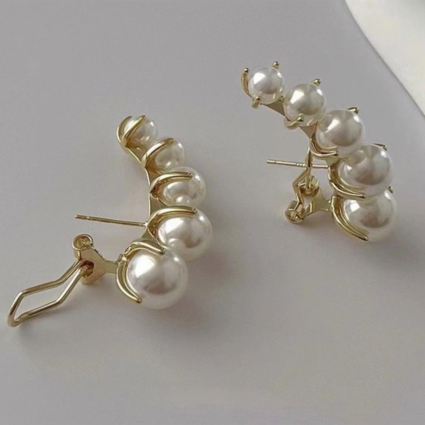 Faux Alloy Earring Pearl