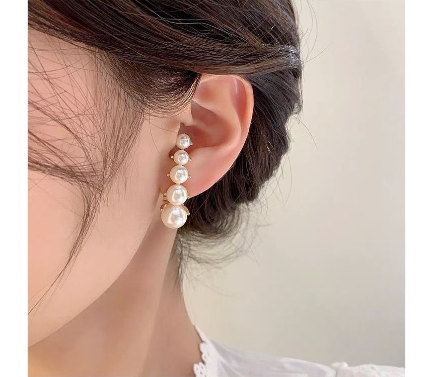 Faux Alloy Earring Pearl