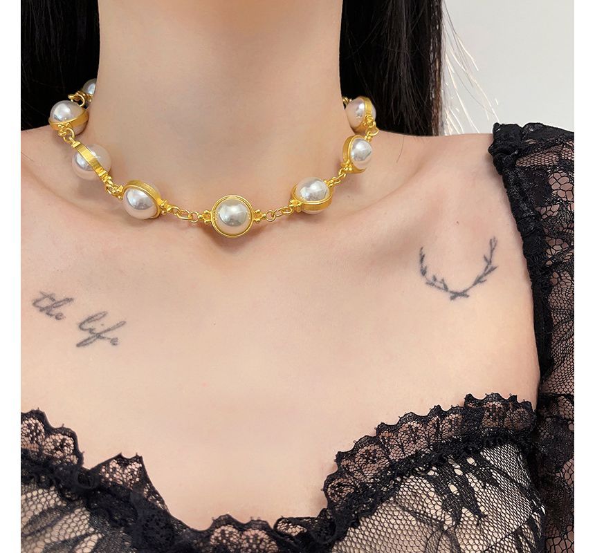 Bracelet / Dangle Necklace Faux Pearl Earring Alloy