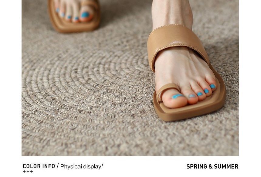 Loop Sandals Slide Flat Toe