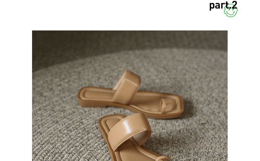 Loop Sandals Slide Flat Toe