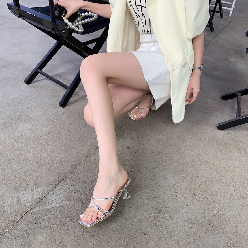 Slide Sandals High Heel Strappy