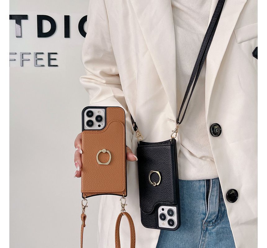 Phone Card Leather Case Faux Holder