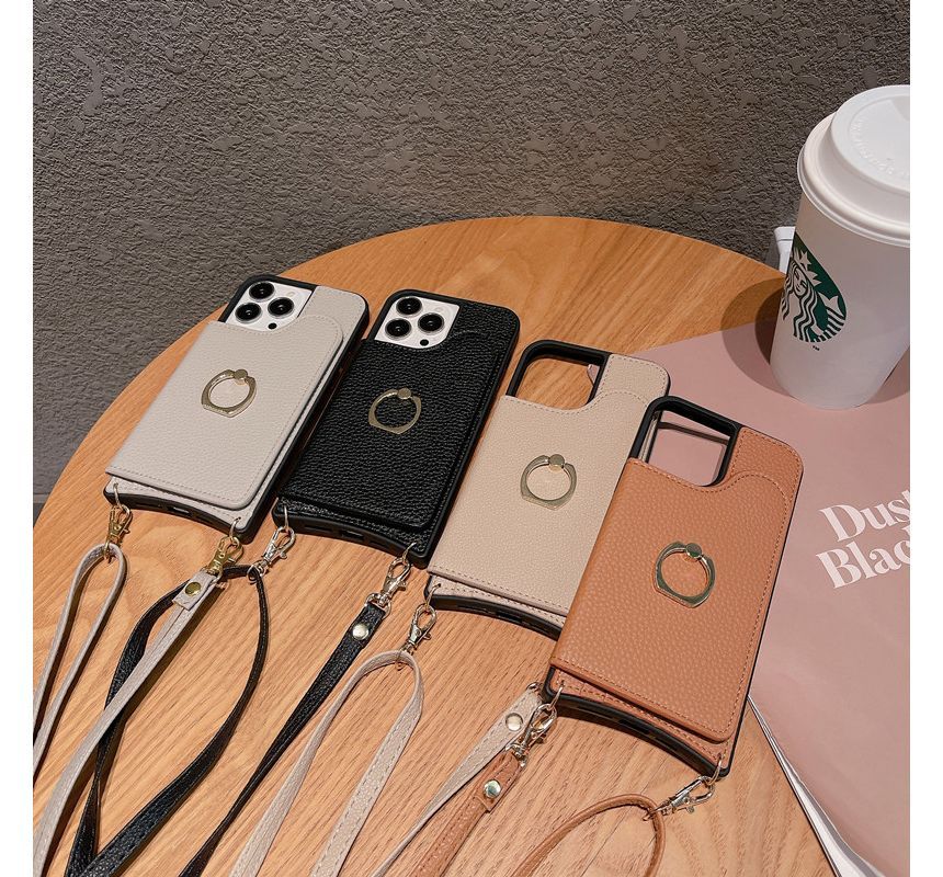 Phone Card Leather Case Faux Holder