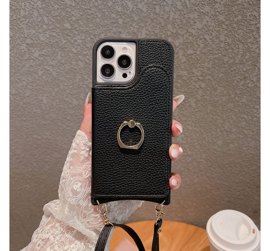 Phone Card Leather Case Faux Holder