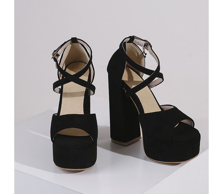 Sandals Platform Heel Chunky Ankle Strap
