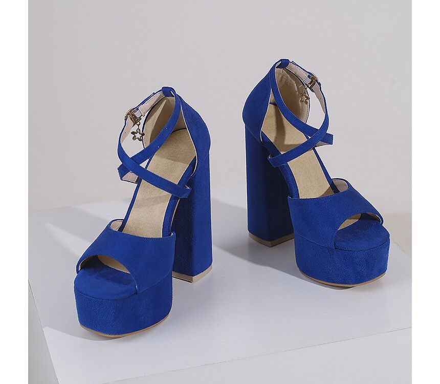 Sandals Platform Heel Chunky Ankle Strap