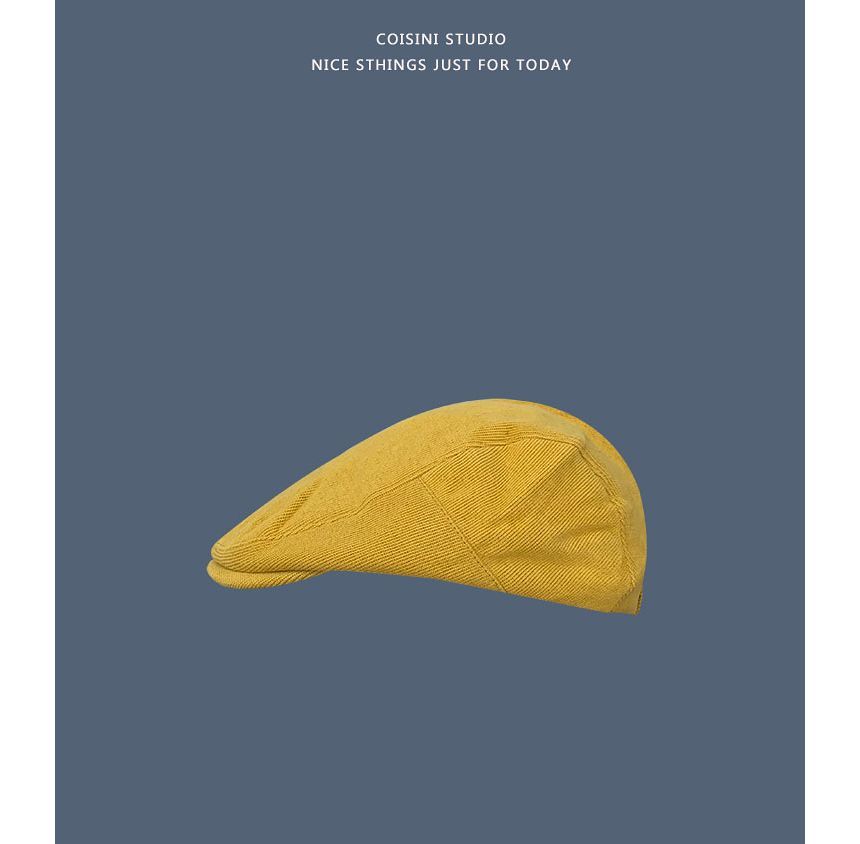 Cap Flat Plain Corduroy