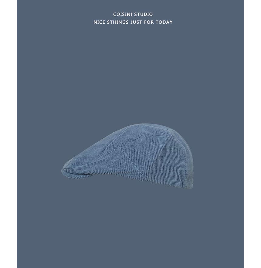 Cap Flat Plain Corduroy