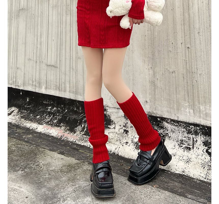 Plain Knit Leg Warmers
