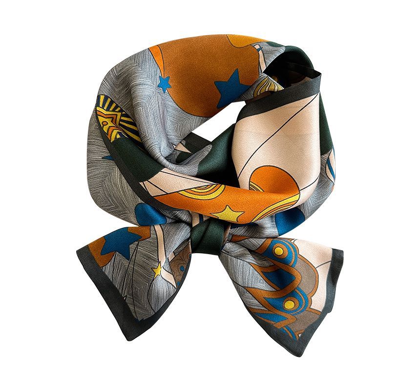 Print Scarf Silk