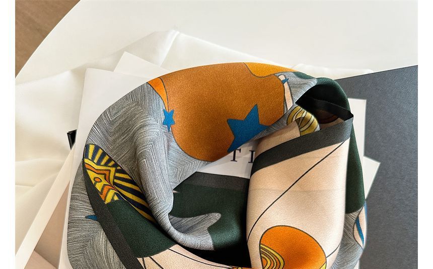 Print Scarf Silk