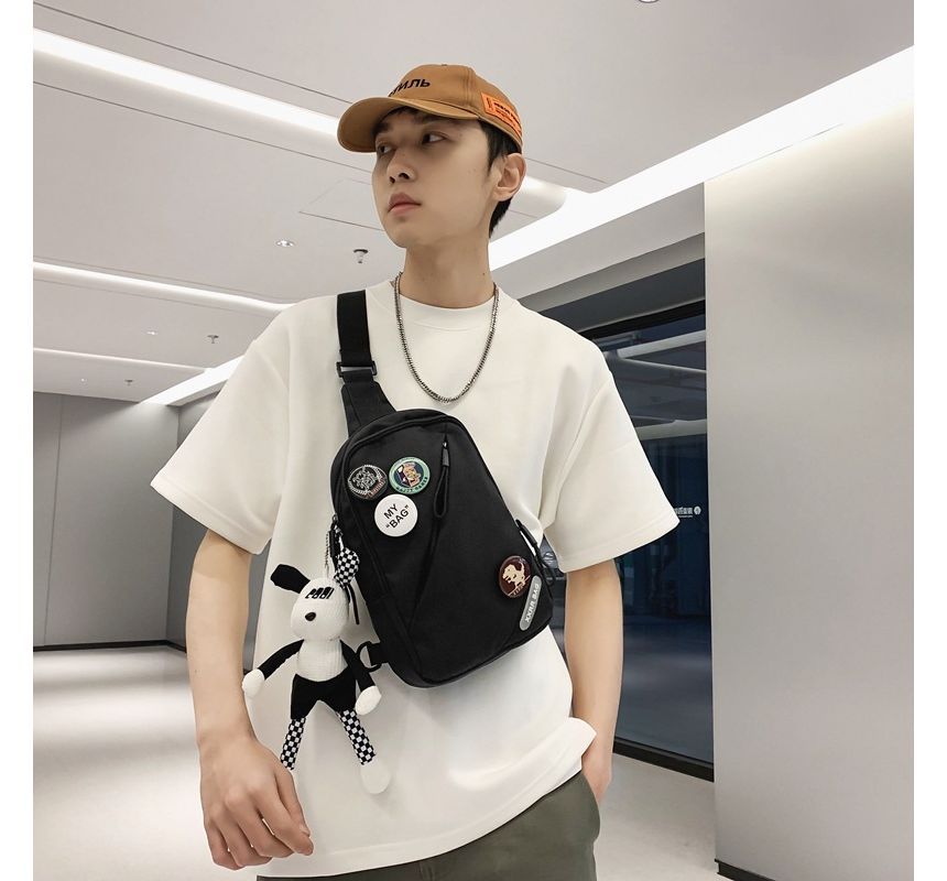 Nylon Sling Badge Lettering Bag Charm Set / Applique