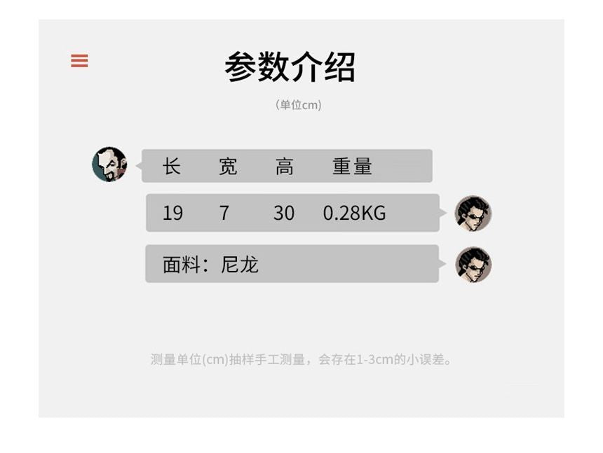 Nylon Sling Badge Lettering Bag Charm Set / Applique