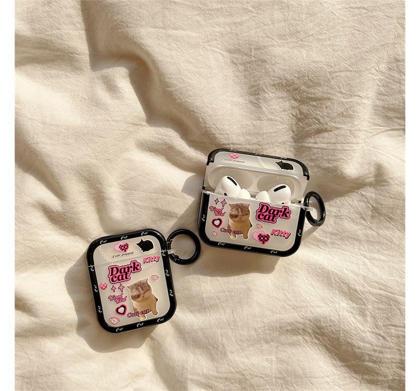 Cat Lettering AirPods / Pro Earphone Case Skin