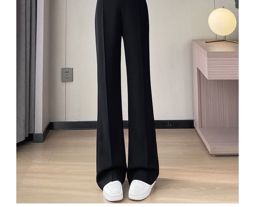 High Waist Plain Bootcut Dress Pants (Various Designs)