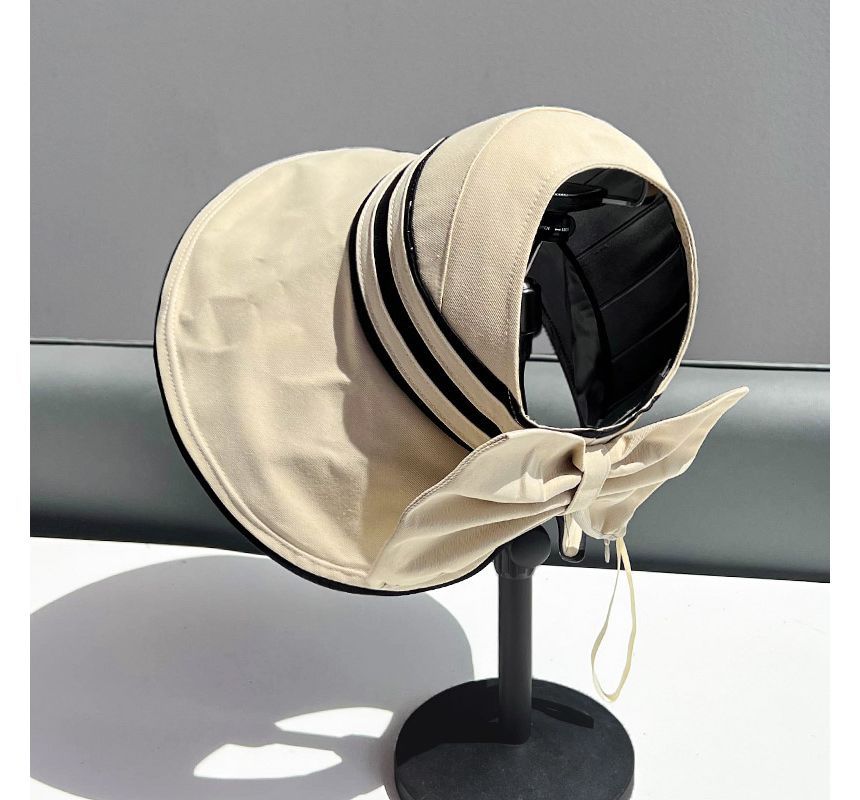 Hat Striped Visor Bow