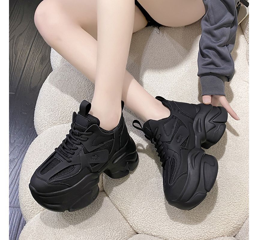 Platform Plain Sneakers