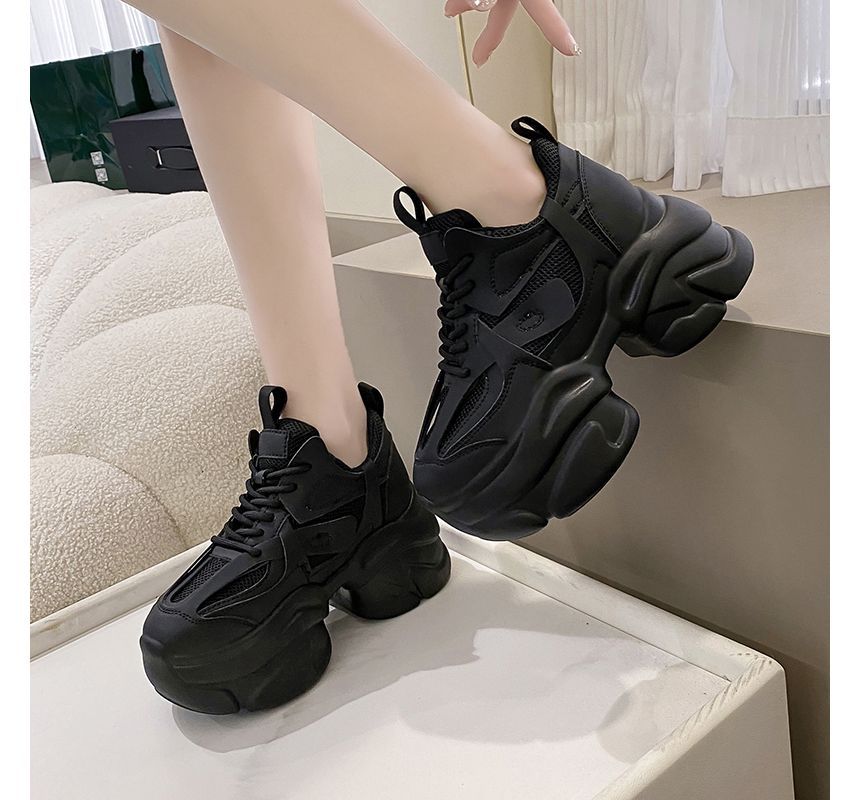 Platform Plain Sneakers