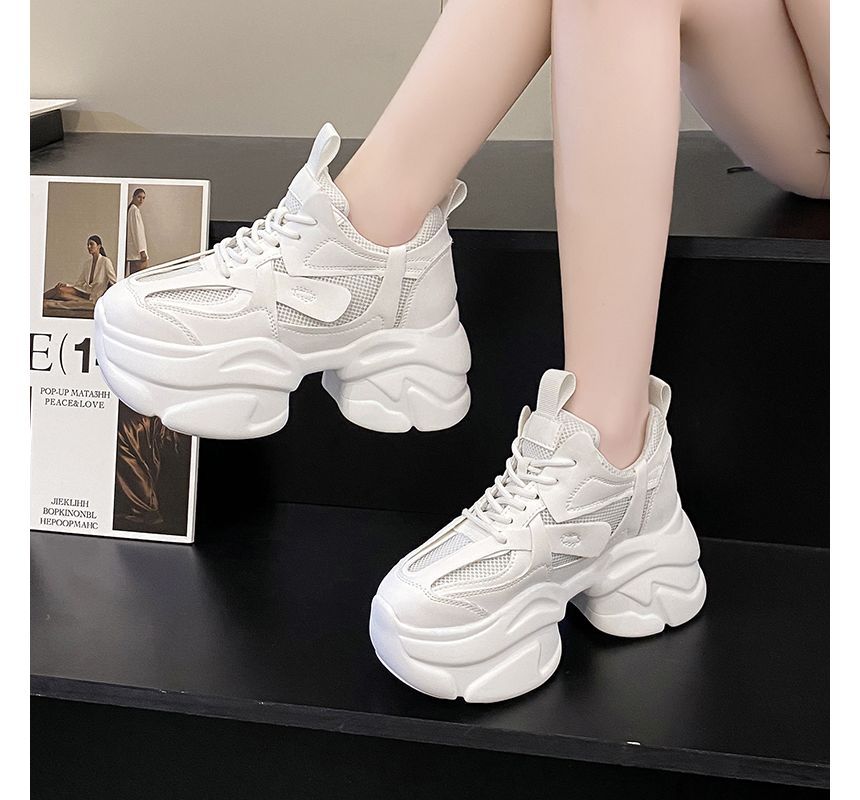 Platform Plain Sneakers